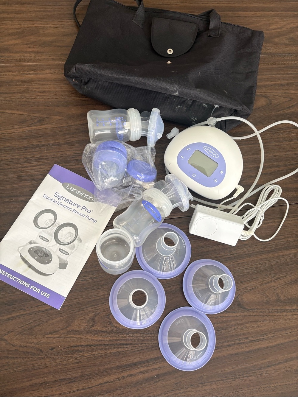 Lansinoh Double Electric Breast Pump with Lavender Accents